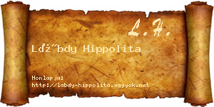 Lábdy Hippolita névjegykártya